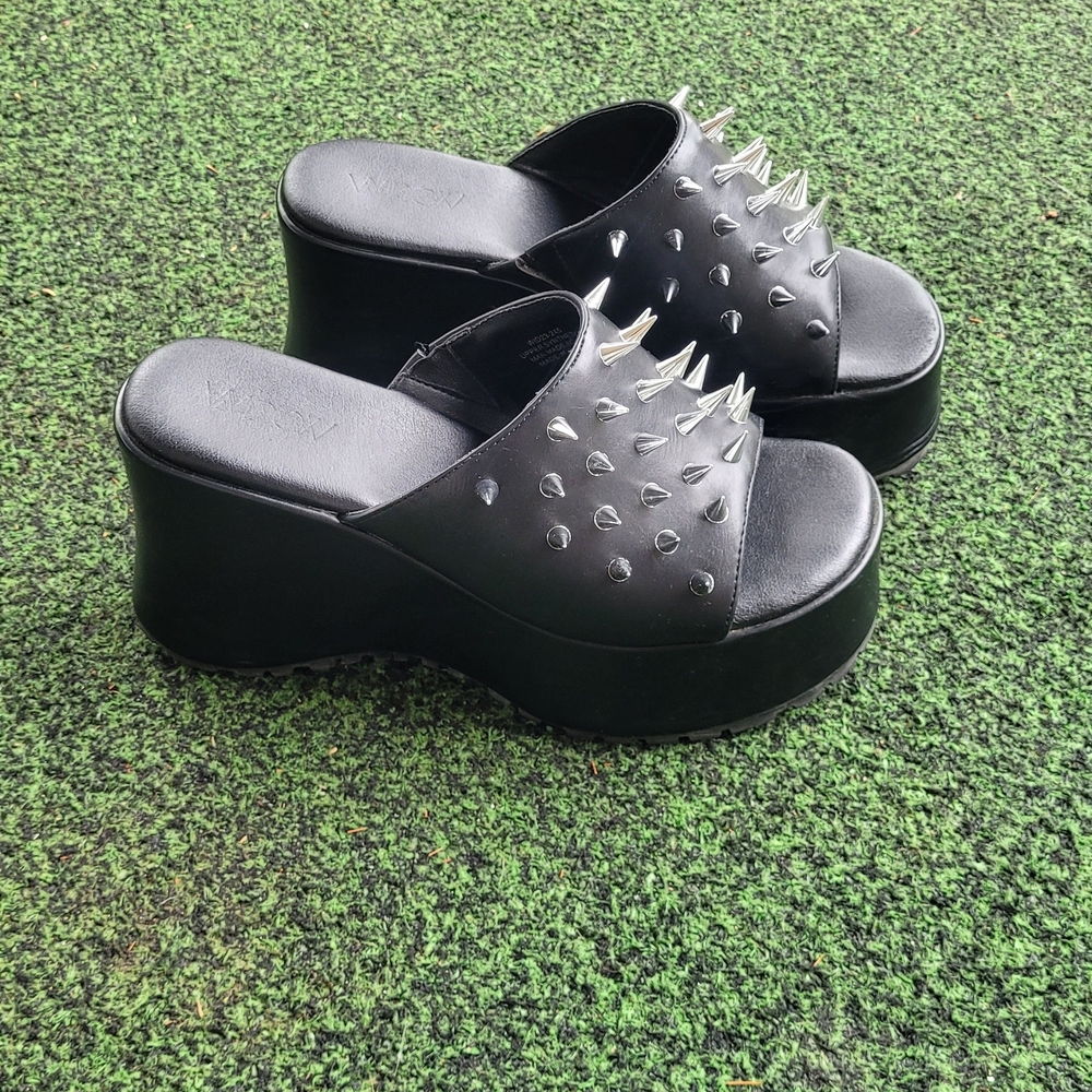 Black Platform Studded Women's Shoes